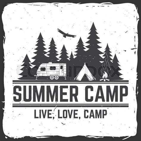 Summer camp. Vector illustration. ... | Stock vector | Colourbox