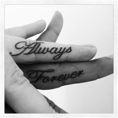 Always forever couples tattoo