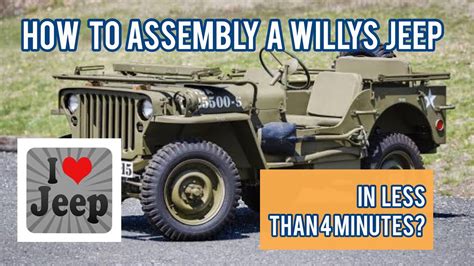 Willys MB Jeep assembled in 4 minutes! Curious facts and History - YouTube