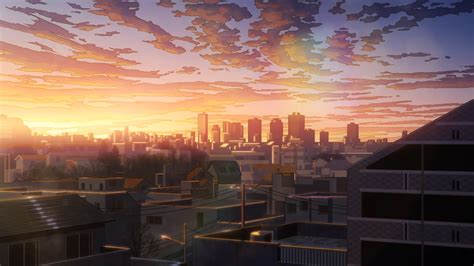 City Anime Sunset Tower Wallpapers - Wallpaper Cave