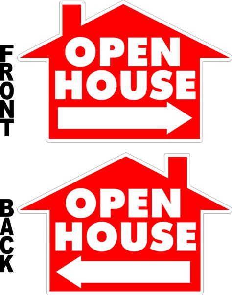 Download Open House House Shaped Yard Sign - House Vector Clipart ...