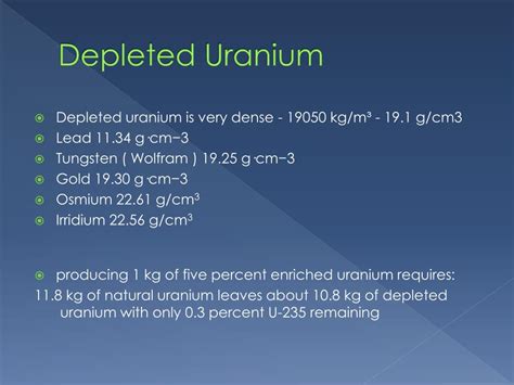 PPT - Depleted Uranium PowerPoint Presentation, free download - ID:1841583