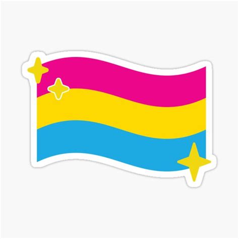 "Pansexual Pride Flag Sparkle Emoji" Sticker by lavenderhearts | Redbubble