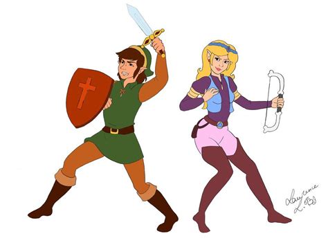 Link and Zelda cartoon- Fight! by Lea-Manga.deviantart.com on ...