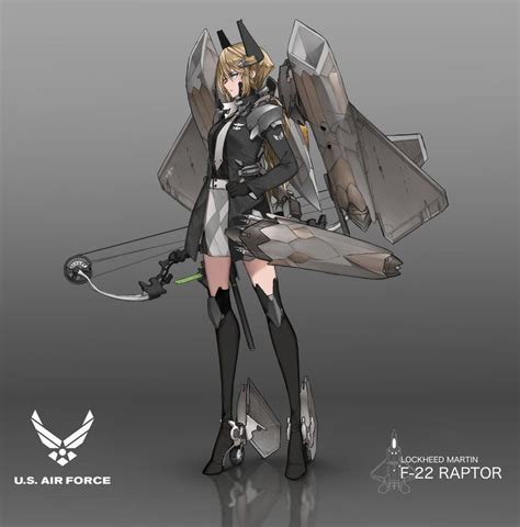 Jetgirls : F22 by dishwasher1910 | Concept art characters, Anime ...