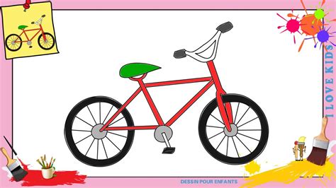 Dessin vélo 3 - Comment dessiner un vélo FACILEMENT etape par etape ...