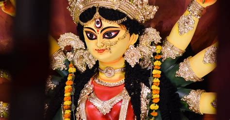 Close-Up Photo of Hindu Goddess Durga Puja · Free Stock Photo