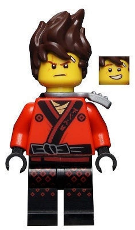 Lego MINIFIGURE Ninjago Kai the LEGO Ninjago Movie, Hair, Flat Silver ...