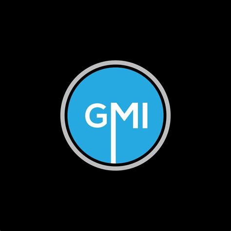 GMI letter logo design on BLACK background. GMI creative initials ...