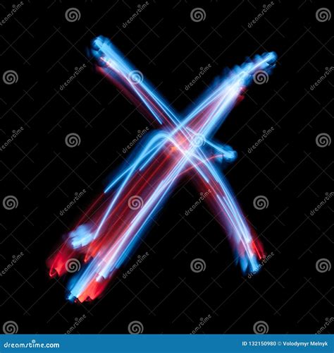 Letter X the Alphabet Made from Neon Signs Stock Photo - Image of ...