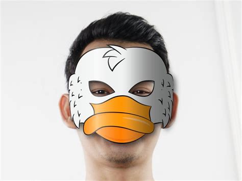 Goose Mask Printable, Paper DIY for Kids and Adults. PDF Template ...