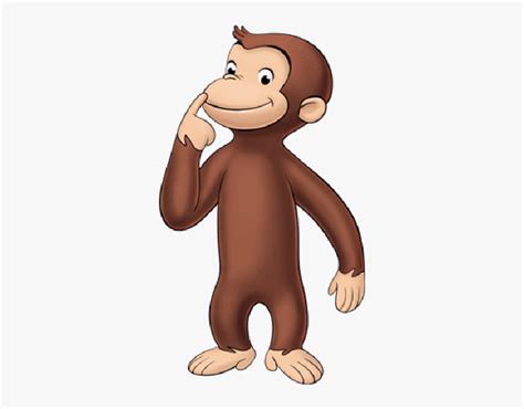 Curious George Monkeys Cartoons, HD Png Download - kindpng