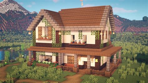 Minecraft | How to Build a Farmhouse - YouTube | Minecraft house plans ...