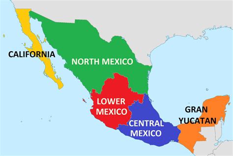 Map of the states of Mexico - States Mexico map (Central America ...