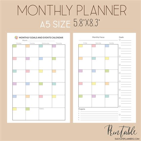 Printable Planner Inserts