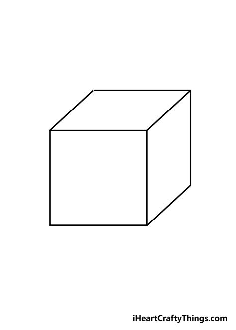 Cube Drawing - How To Draw A Cube Step By Step