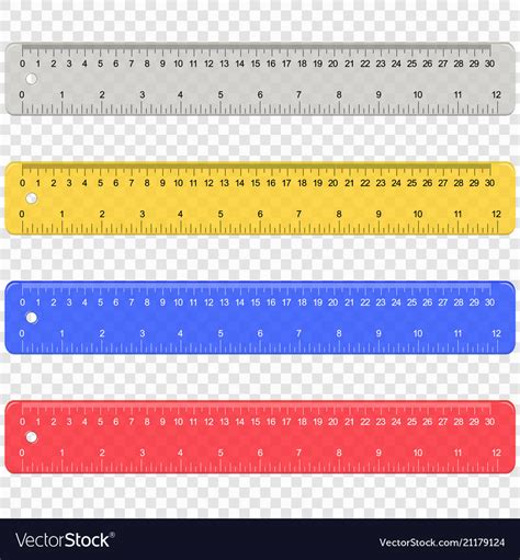 School plastic measuring ruler Royalty Free Vector Image