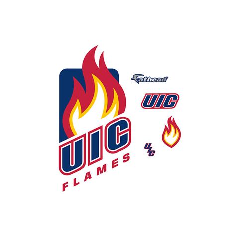 UIC Flames Logo Wall Decal | Shop Fathead® for UIC Flames Decor