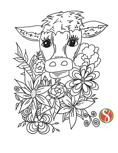 Free Cow Coloring Pages — Stevie Doodles