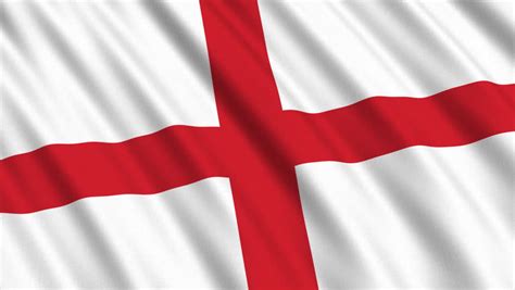 The Waving Flag Of England With The St George Cross Emblem,seamless ...