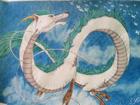 Haku in dragon form from Spirited Away by Xeraphinity on DeviantArt