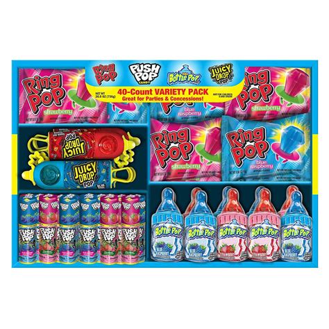 Amazon.com : Bazooka Candy Brands, Lollipop Variety Pack 40 Count Box ...