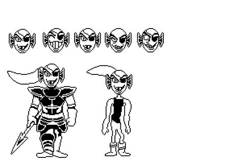 Pixilart - undyne sprite sheet by BlueboxDude