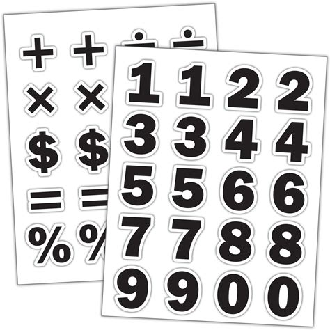 Black Numbers Stickers - TCR3558 | Teacher Created Resources