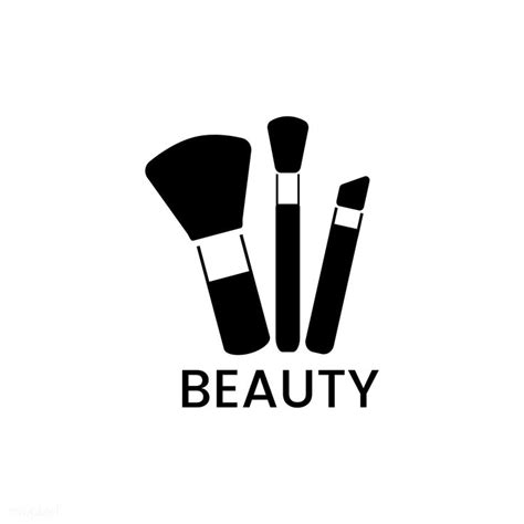 Black Makeup Brushes Icon Cosmetic Vector - Download premium vector of ...