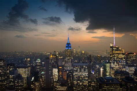 New York Skyline At Night