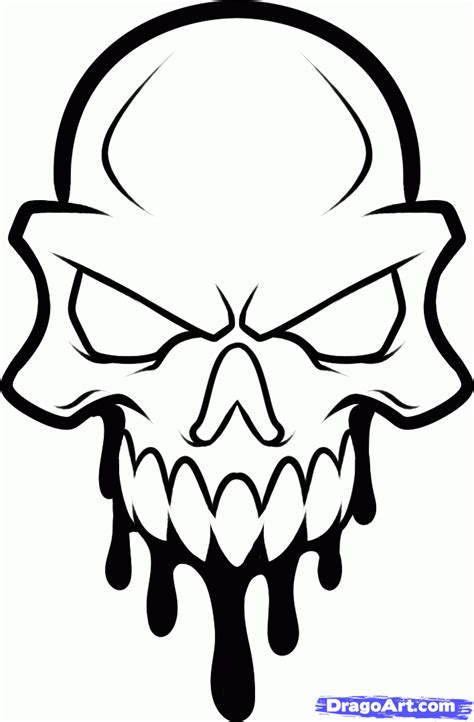 How to Draw a Skull Head, Skull Head Tattoo, Step by Step, Skulls, Pop ...