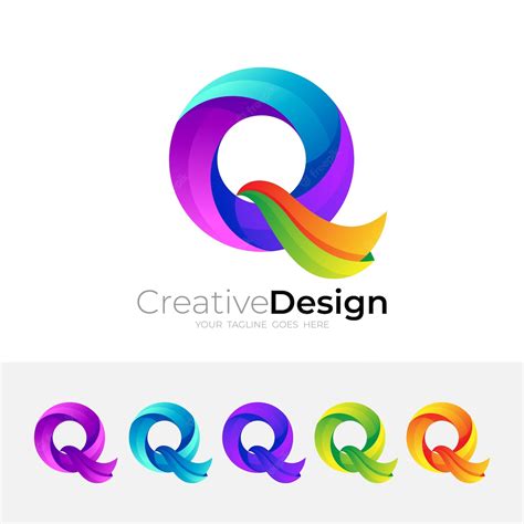 Premium Vector | Letter q logo with colorful design template