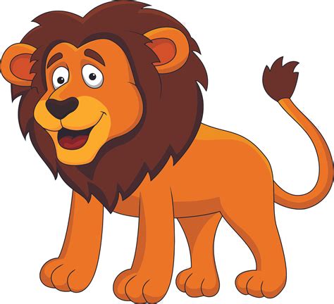 Big Lion Lions King Of The Jungle Zoo Safari Animals Cartoon Design ...