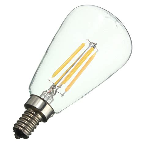 Retro E12 4W Edison Filament Bulb LED Warm White Pure White Light Lamp ...