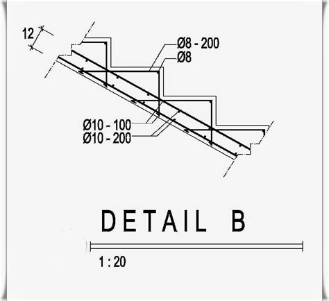 Detail Penulangan Tangga Dwg - IMAGESEE