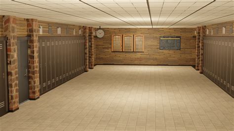 ArtStation - School Corridor | Game Assets