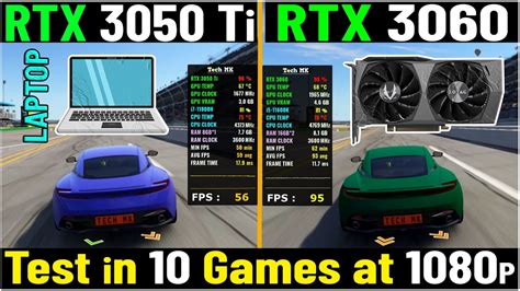 RTX 3050 Ti Laptop vs RTX 3060 PC - Test in 10 Games | Tech MK - YouTube