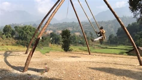 Tradition Of Playing Swing Dashain Ping In Nepal | 10 Photos