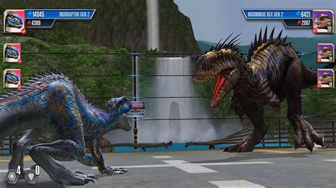 INDORAPTOR GEN 2 VS INDOMINUS REX GEN 2 - JURASSIC DINOSAUR BATTLE ...