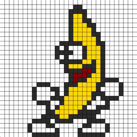 Banana Peanut Jelly Perler Bead Pattern | Bead Sprites | Characters ...