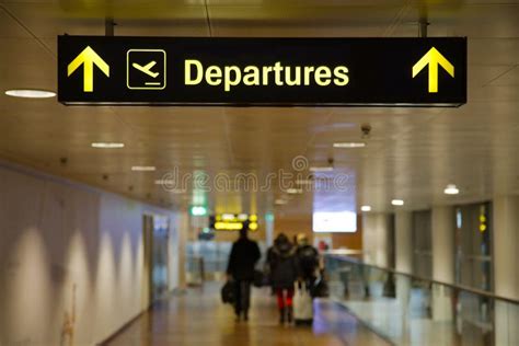 Departures airport sign stock image. Image of hall, tourism - 77827945