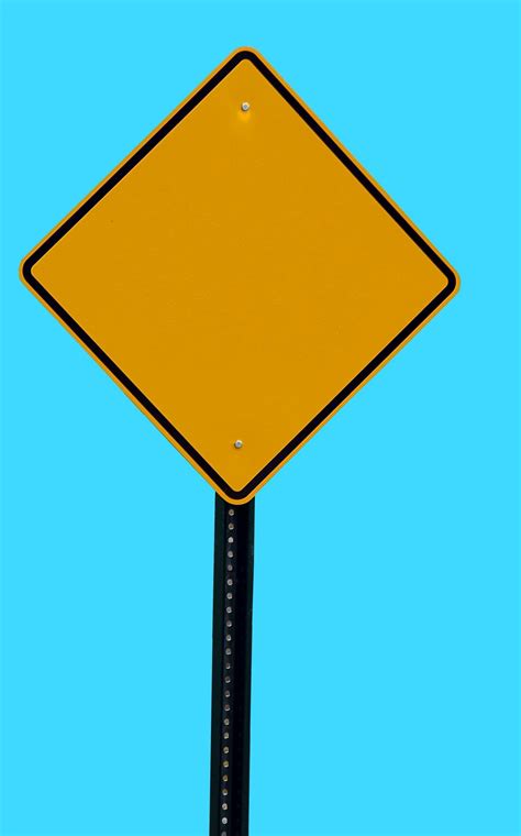 Blank Yellow Sign - ClipArt Best