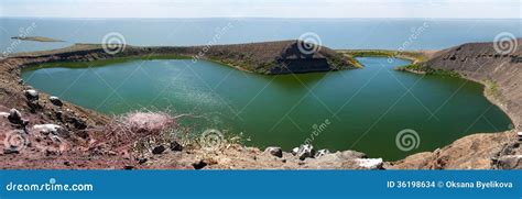 Crocodile Lake On Central Island On Lake Turkana, Kenya. Stock Images ...