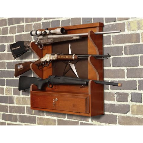 Shop Lone Star 3 Gun Wall Rack With Locking Storage - Free Shipping ...