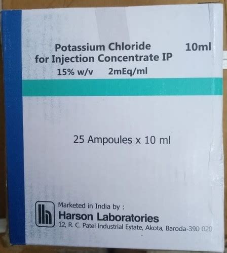 Potassium Chloride Injection Specific Drug at Best Price in Vadodara ...