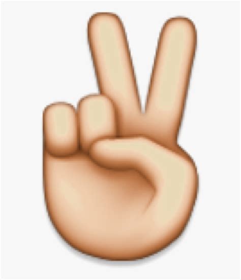 Clip Art Peace Emoticon - Peace Hand Emoji Transparent, HD Png Download ...