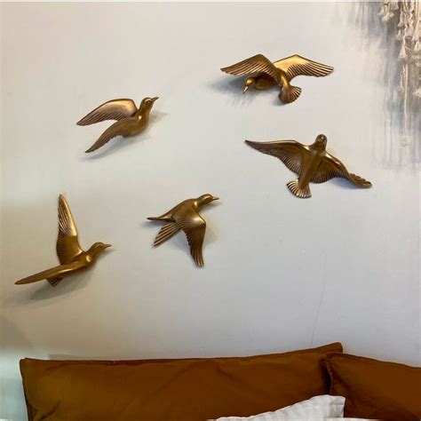 Buy Freespirited Golden Birds Metal Wall Decor - Set of 5 online in ...