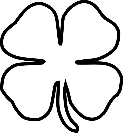 Free Four Leaf Clover Outline, Download Free Four Leaf Clover Outline ...