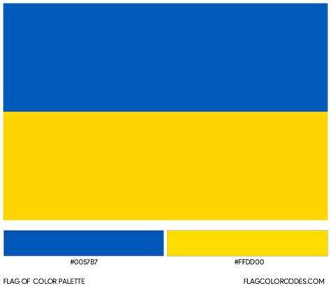 Ukraine flag color codes