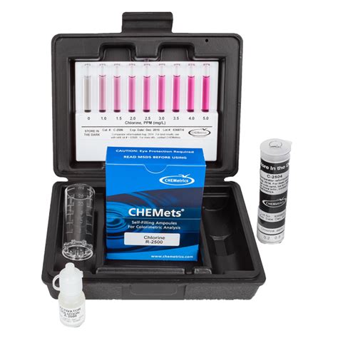 Chlorine (free & total) — CHEMets® Visual Test Kit - CHEMetrics, Inc.